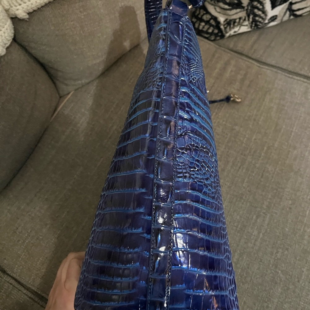 Elegant Brahmin Blue Crocodile-Embossed Women Bag - Picture 12 of 12